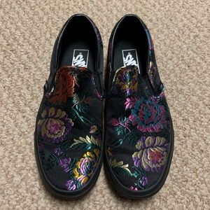 Vans Satin Embroidered Festival Slip Ons